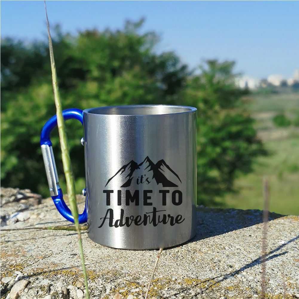 Cana Inox Cadou Personalizata Drumetie Dealuri – Time To Adventure