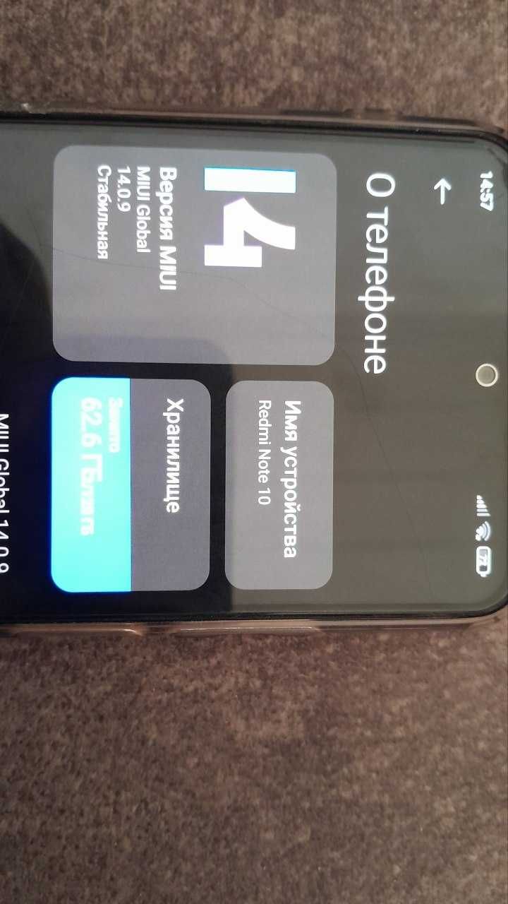 Redmi note 10 xotira 6/128gb