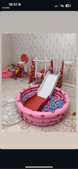 Новое. Игровой комплекс. Горка с качелями.