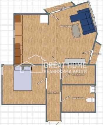 Дава се под наем Двустаен апартамент в Търговище, Център - 62 кв.м за 255 € - Снимка #7
