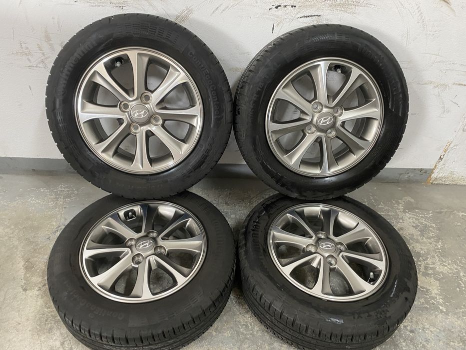 Jante 14 originale Hyundai I10,Kia anvelope +senzori 4x100