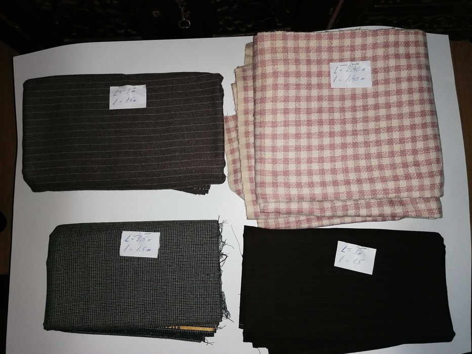 Stofe diferite modele pt costum,pantaloni etc. 24m total.