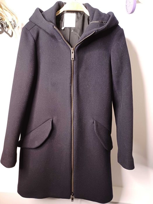 Palton lana bleumarin Sandro Paris