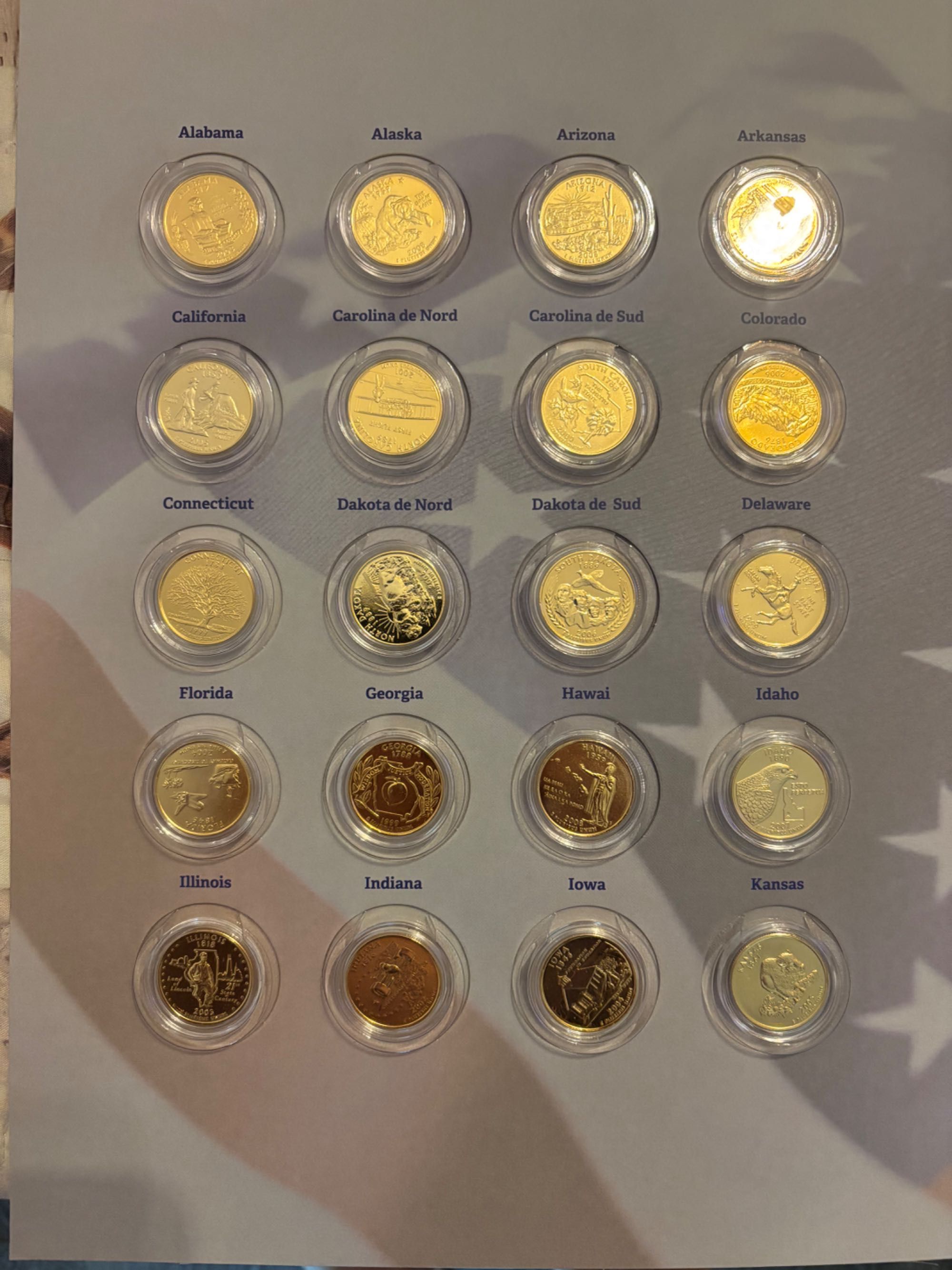 50 monede comemorative de 25 cenți SUA……. CASA DE MONEDE