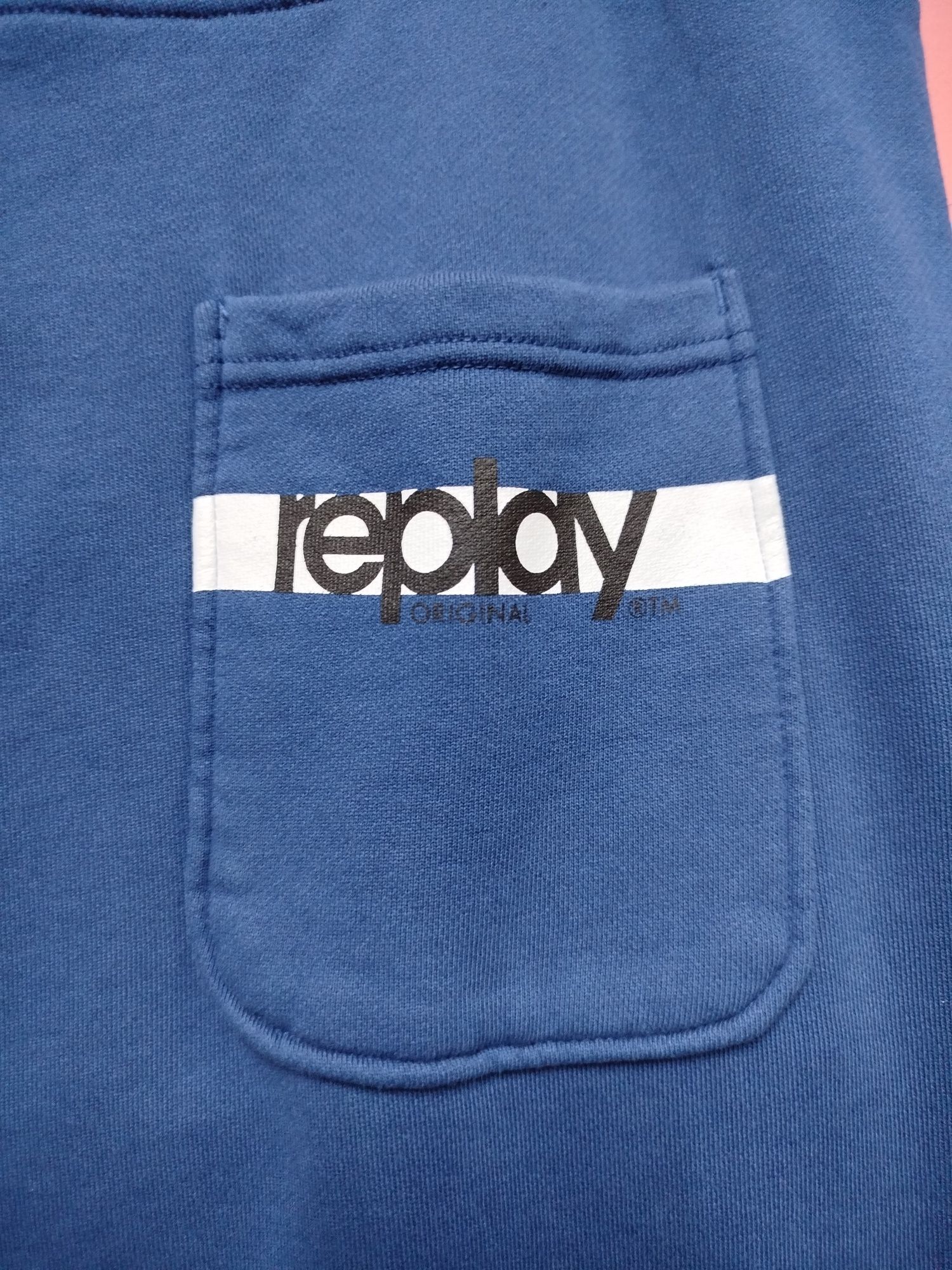 Оригинално долнище анцуг REPLAY XXL , 3XL ново мъжко синьо памучно