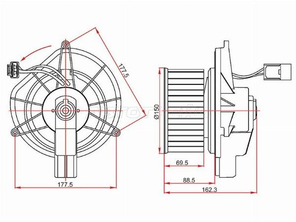 Мотор отопителя салона Jeep Cherokee