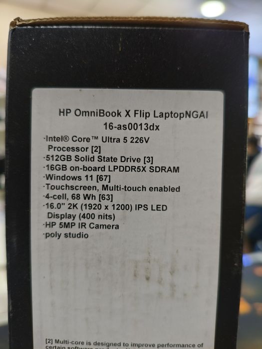 Hp Omnibook X Flip 16 x360 16/512GB Новый Yangi Bepul Yetkazish bilan