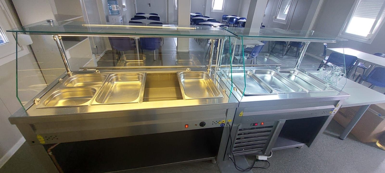 Vitrina calda + vitrina rece