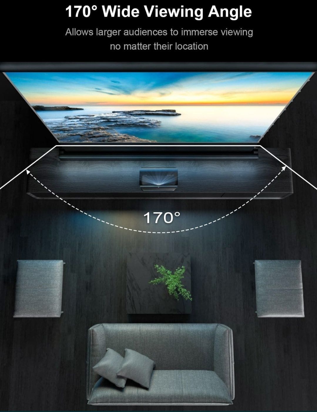Аренда проектора проекторов ijara proektor UST 4K laser TV 100-120"