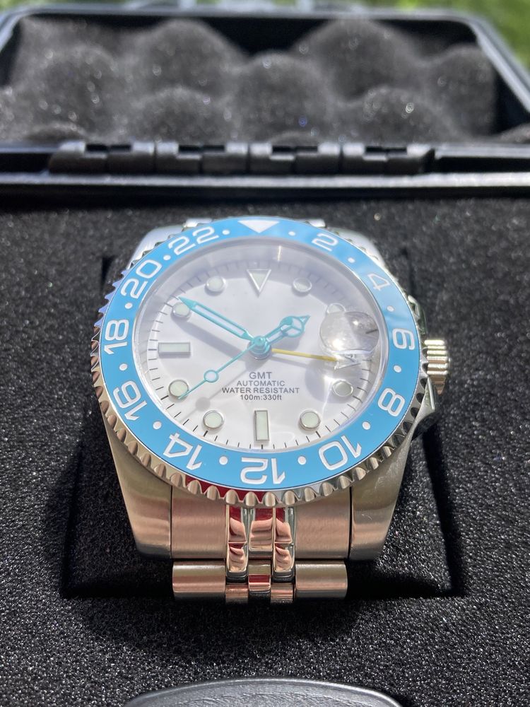 Seiko Mod GMT NH34 Автомат Самонавиващ Jubilee bracelet