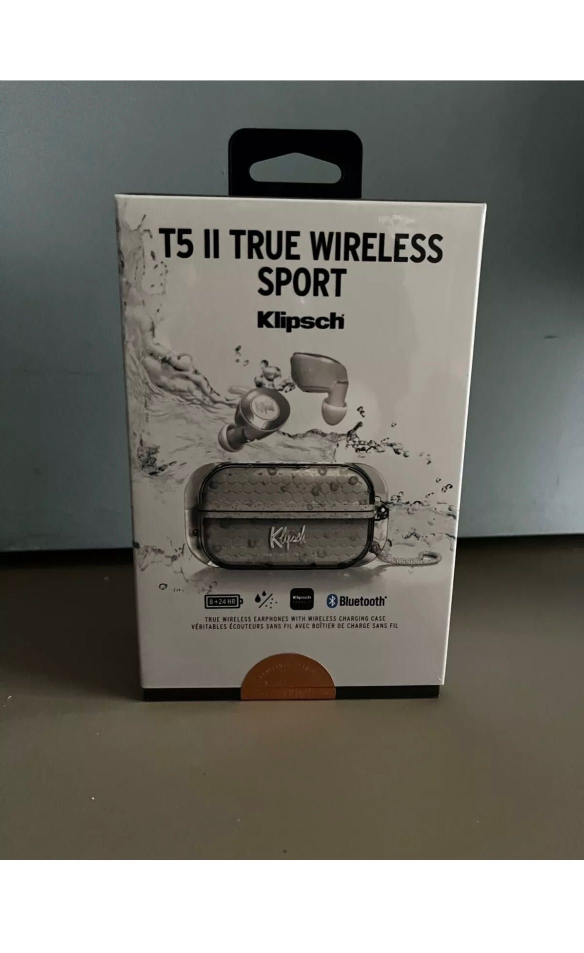 Klipsch T5 II True Wireless Sport - Argintiu UNITATE SIGILATĂ