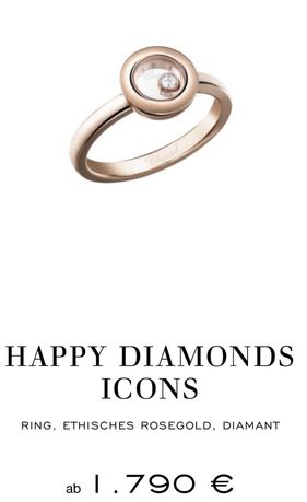 Chopard Inel Aur Rose 18k Happy Diamonds Cu Diamant De 0.05CT Acte