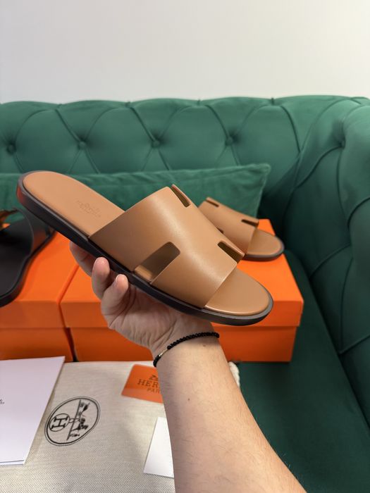 Papuci Hermes Izmir piele naturala 100% Full Box colectie noua