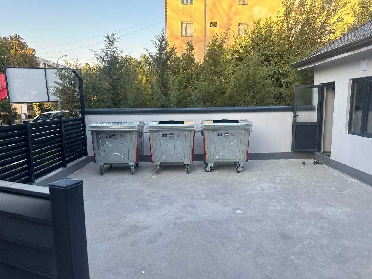 Оцинкованный металичиский мусор бак от 37л до 1100л