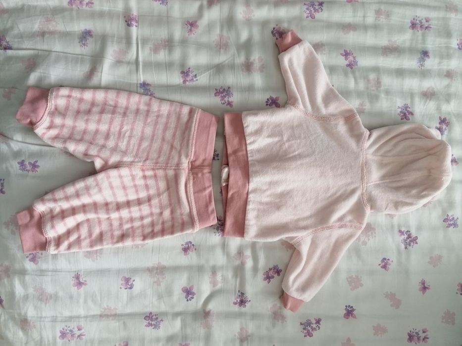 Плюшени комплектчета 2бр, размер 62-68см. 3-6месеца