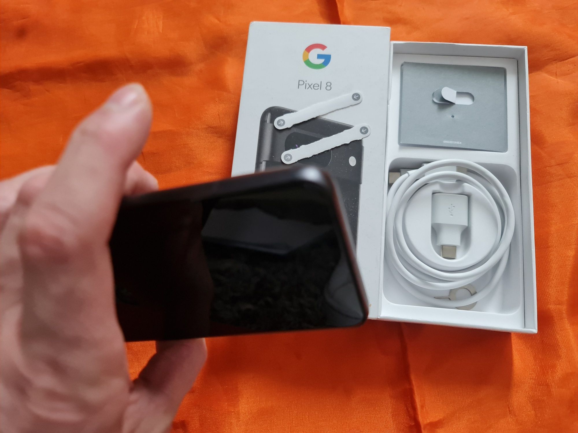 -Google Pixel 8, Nou, Negru, 128Gb, 8Ram, Nou, nefolosit, 0min, nici o