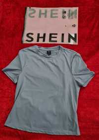 Тениска на Shein Grey Basic Short Sleeve T-Shirt Girls Size S