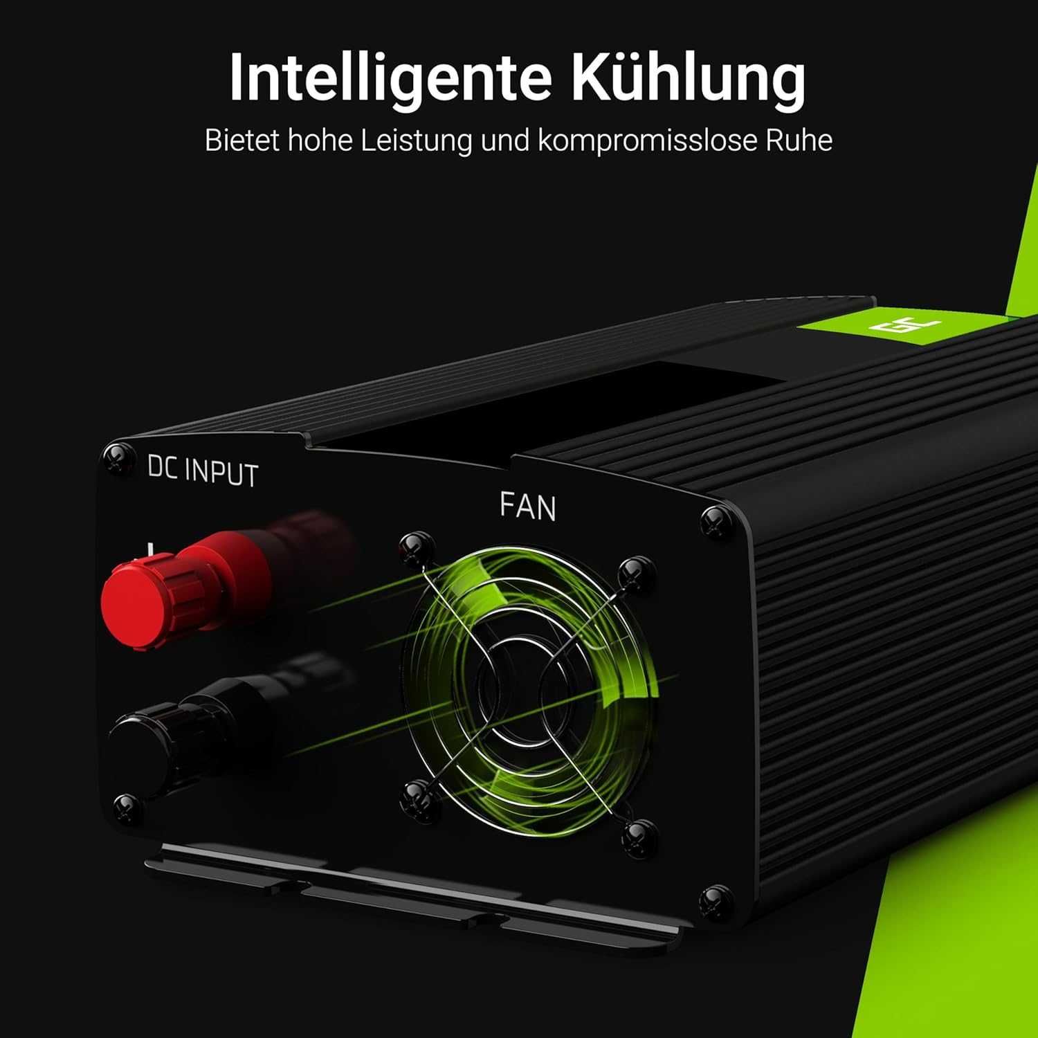 Инвертор Green Cell 300 W / 600 W DC 12V към AC 230V Чиста синусоида..