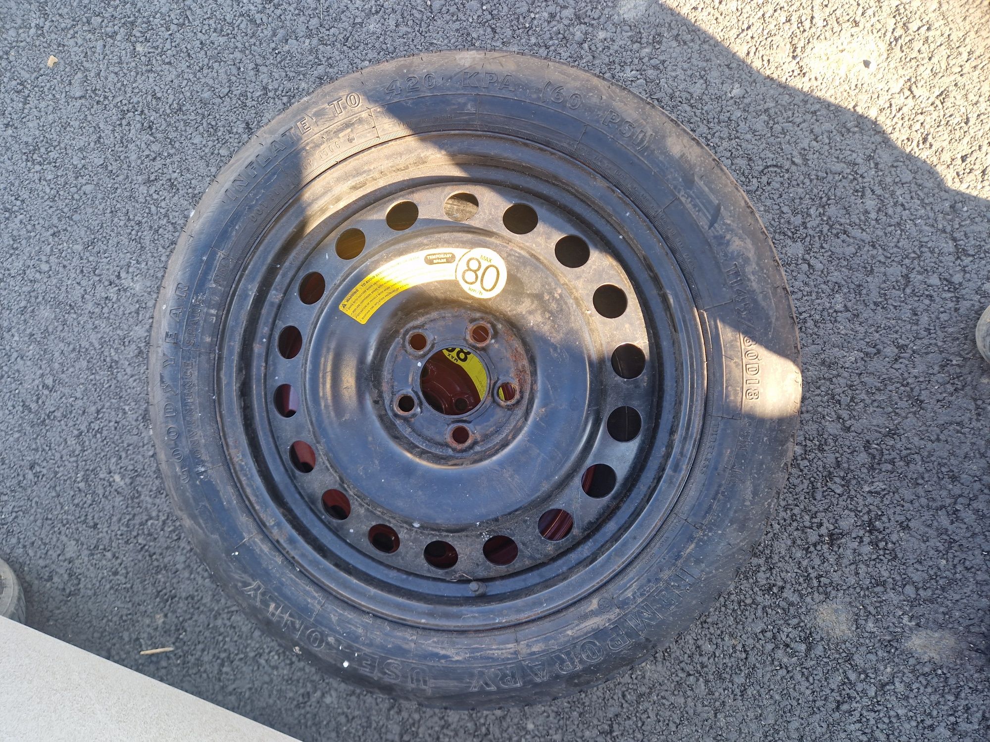 Rezervă slim 5x114,3 R16 R17 R18  Kia Nissan Duster etc..