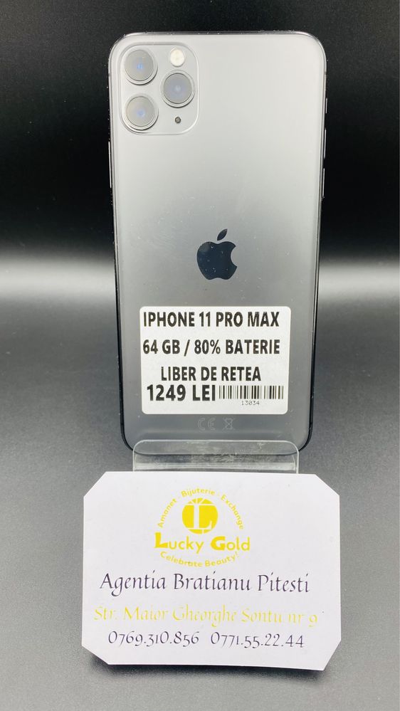 Iphone 11Pro Max 64gb 80%baterie cod produs 13034