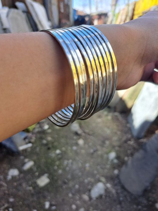 Set 10 bratari argint Bangles 94 grame