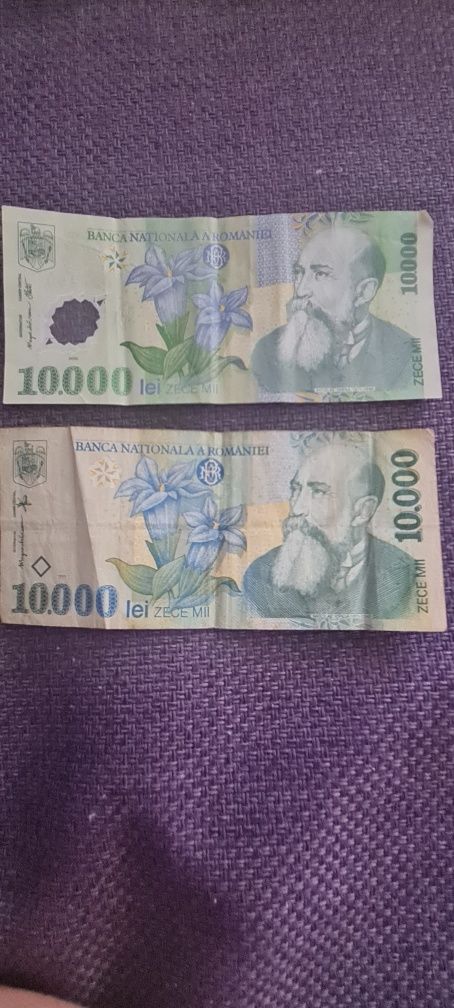 Bancnote 10.000 lei anul 1999 și 2000