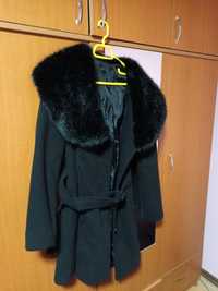 Palton negru cu blanita