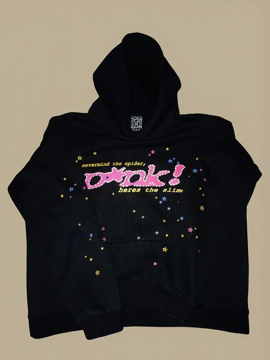 Sp5der worldwide  x Young thug Sp5der Black Pink hoodie