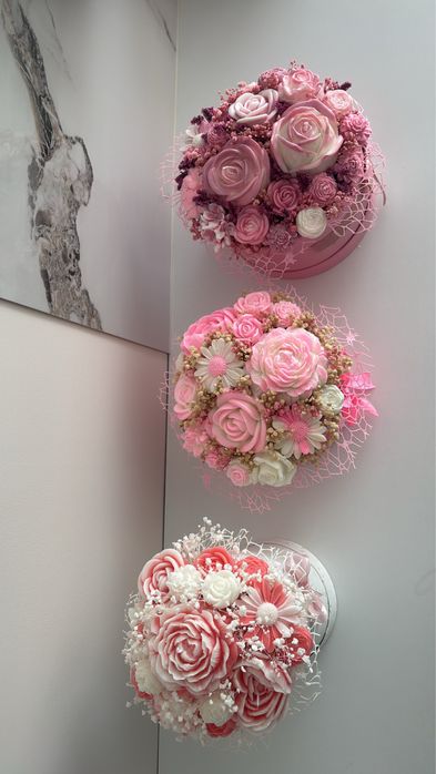 Букет от соеви свещи