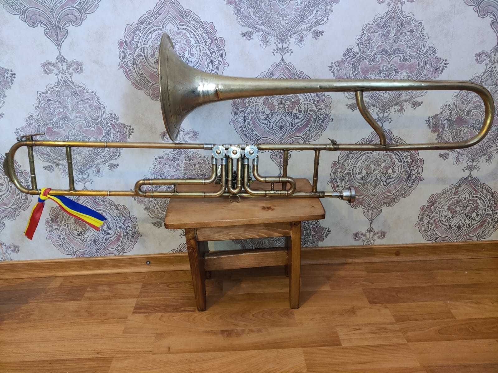 Trombon (trompeta) cu pistoane,  Vintage-de Colectie functional !