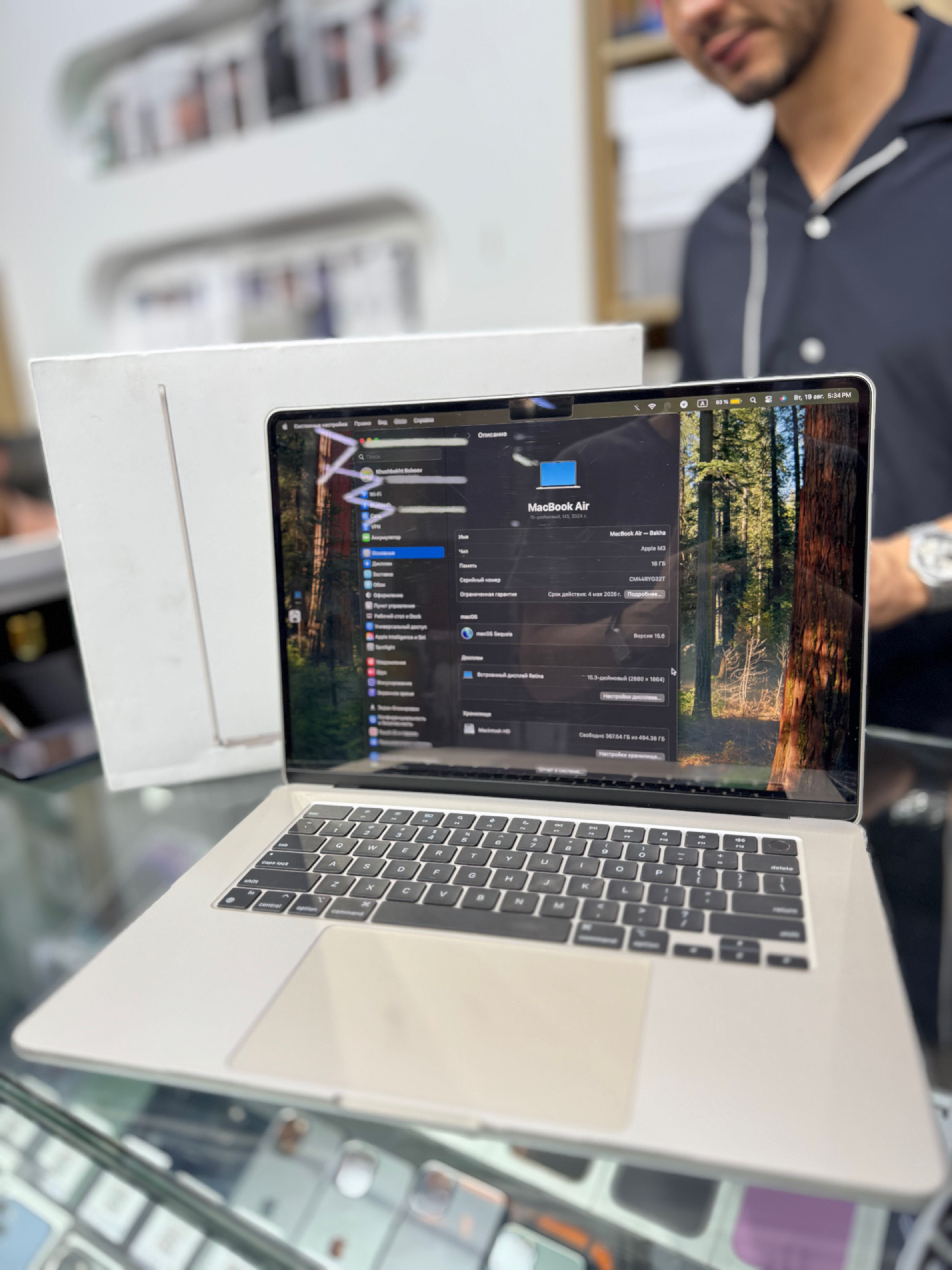 MacBook Air 15 M3 16/512 100%