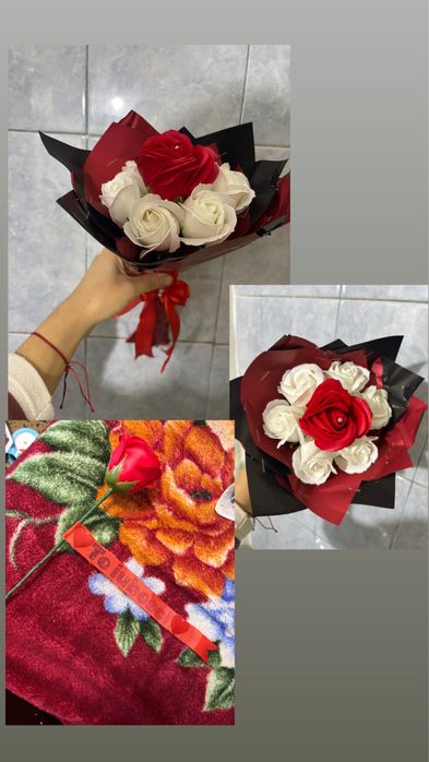 Buchete trandafiri de săpun