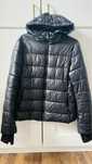 Geaca scurta de fas cu gluga, inchidere fermoar, Zara marime XS