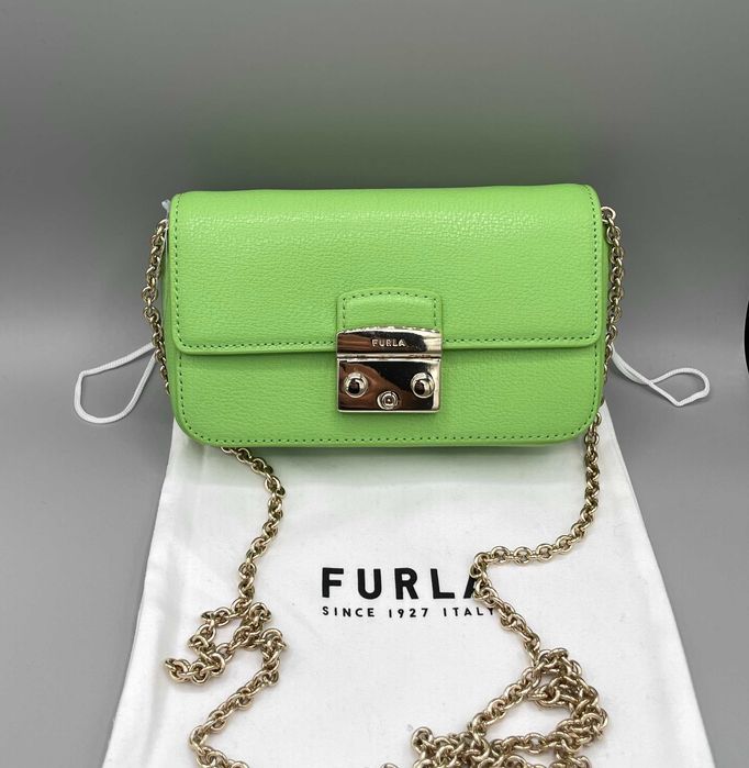 Чанта Furla Metropolis зелена wasabi
