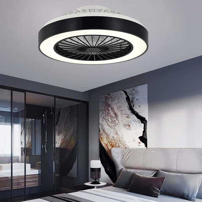 Ventilator LED Isafi, 48 W, CCT, D 48 cm, cu telecomanda