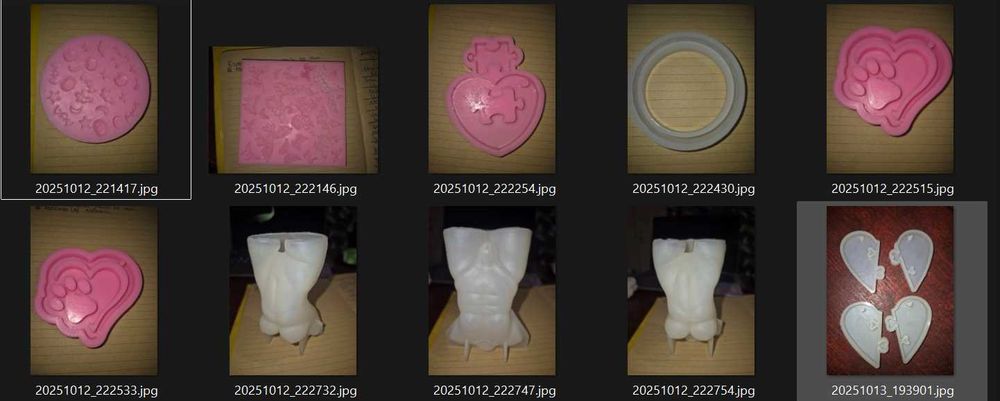 Продавам силиконови молдове - идеални за на сапуни, свещи, гипс, смола