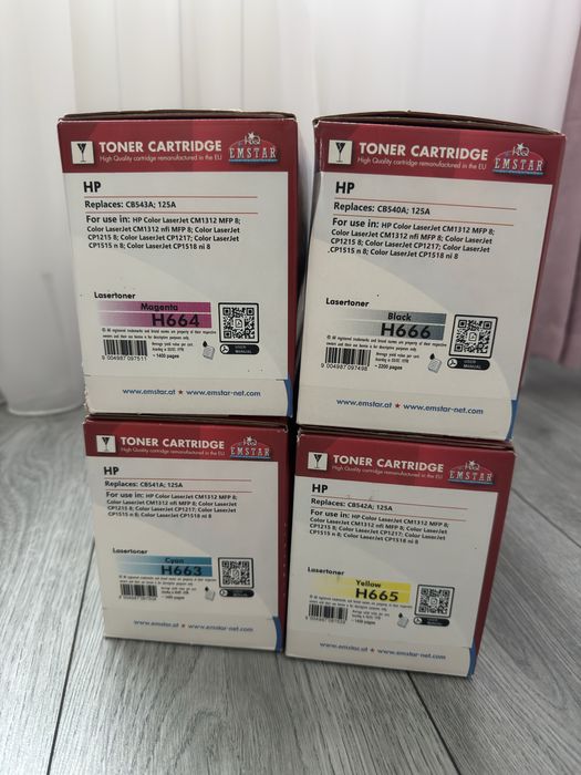 Set 4 Tonere CB540; CB543A; CB541A; CB542A