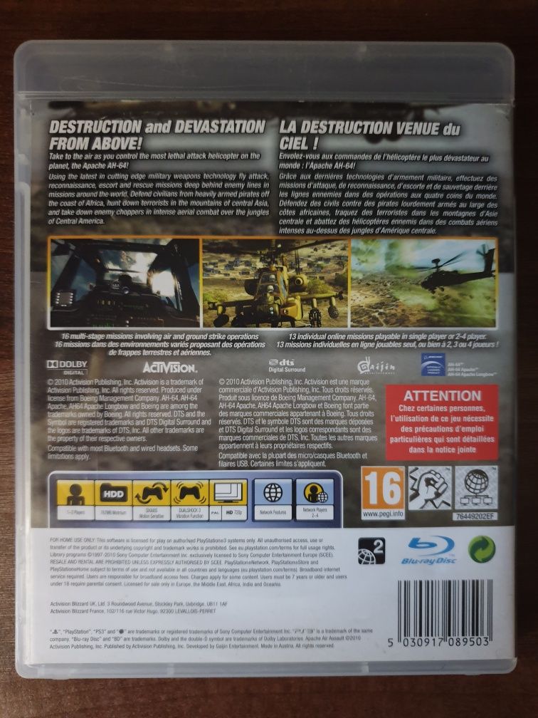 Apache Air Assault PS3/Playstation 3