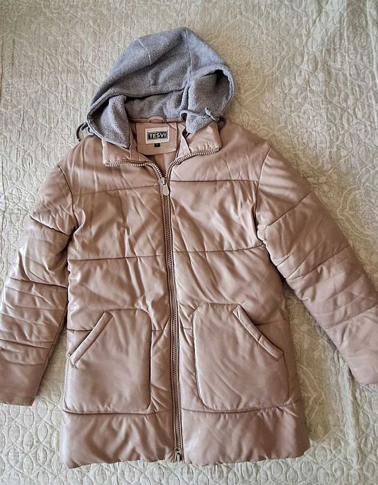 Куртка Tesvi из экокожи зимняя, размер 42.