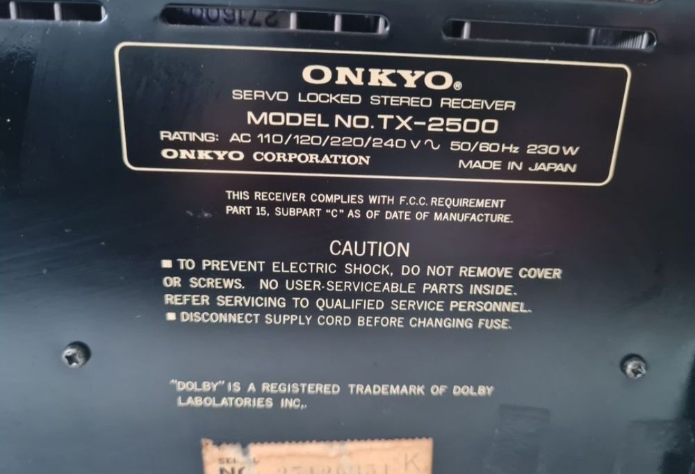 Amplituner Onkyo TX-2500