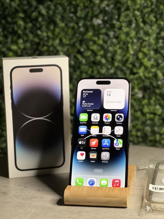 iPhone 14 Pro Max Black Full box 91% + Husa Magsafe + cablu impecabil