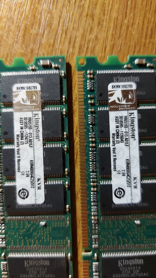 Memorie Ram DDR Kingston 512 MB - 2 bucati