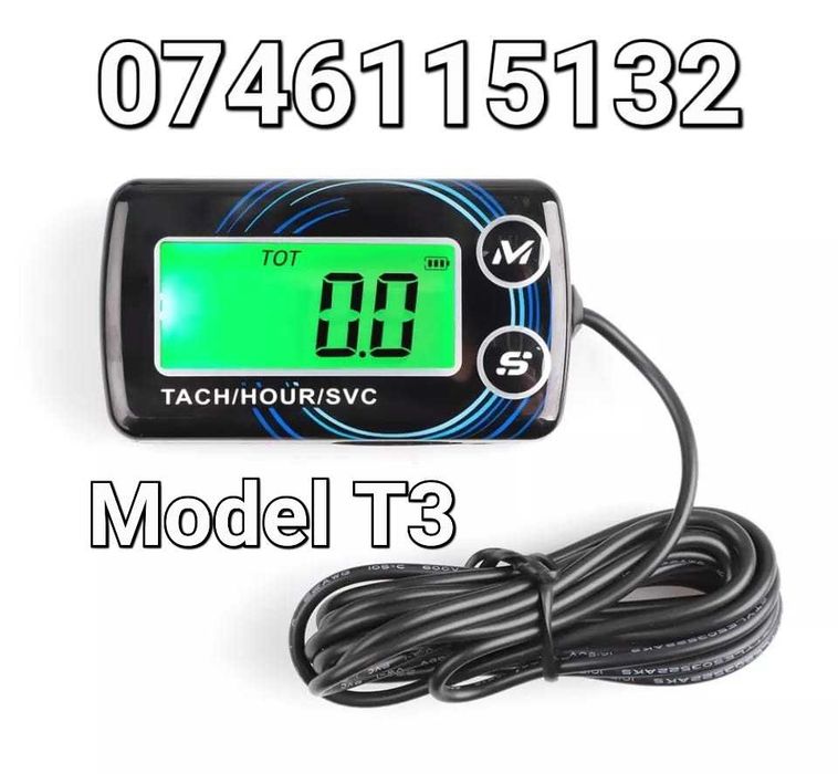 Enduro Moto Cross ATV Scuter Motocultor-Tahometru-Turometru LCD-NOU-T3