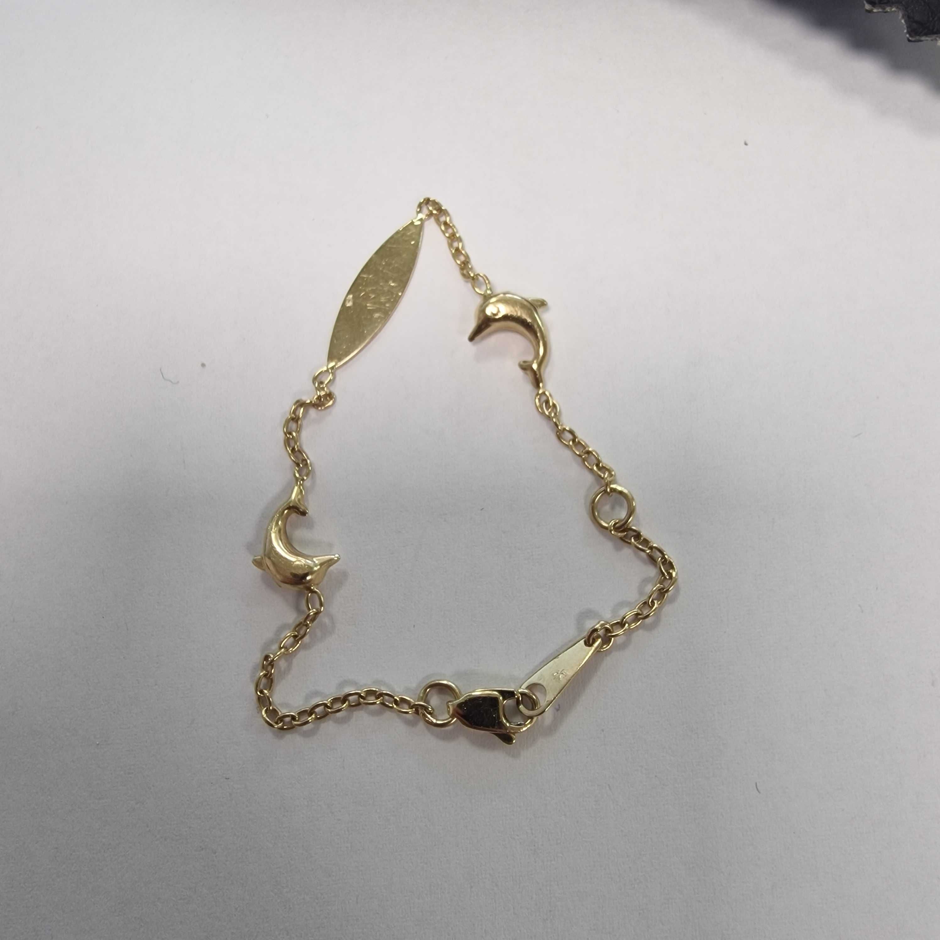 ( B30475.1 / Ag28 Doi Baieti ) Bratara Aur 14K - 2.27 grame / 755 lei