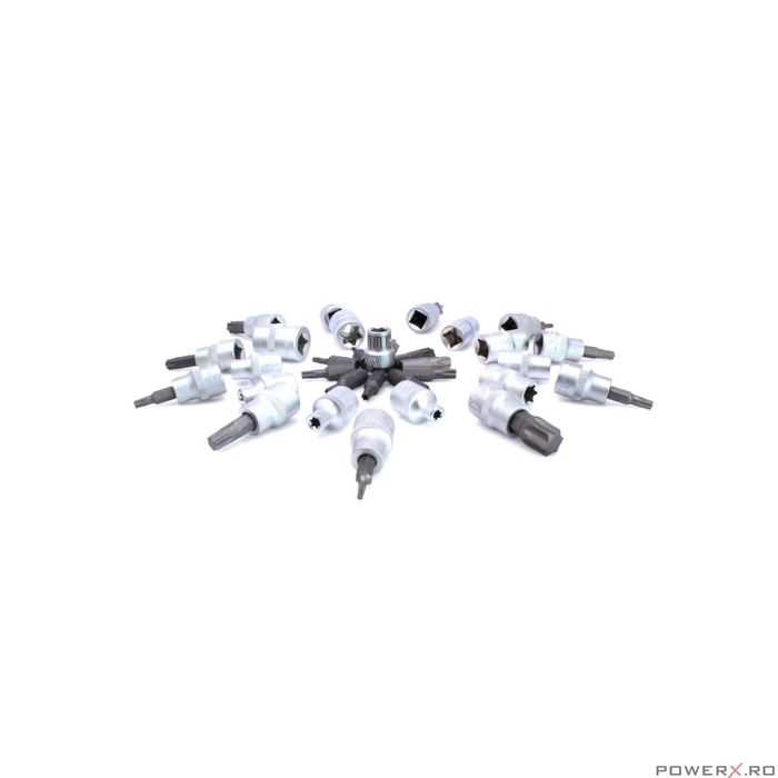 Trusa 34 chei, torx, biti, e-torx, 3/4", Asta