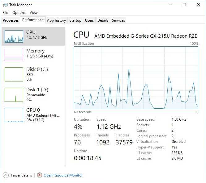 Мини ПК HP t530 (2 ядра, 4 gb ddr4, m2 16 gb)