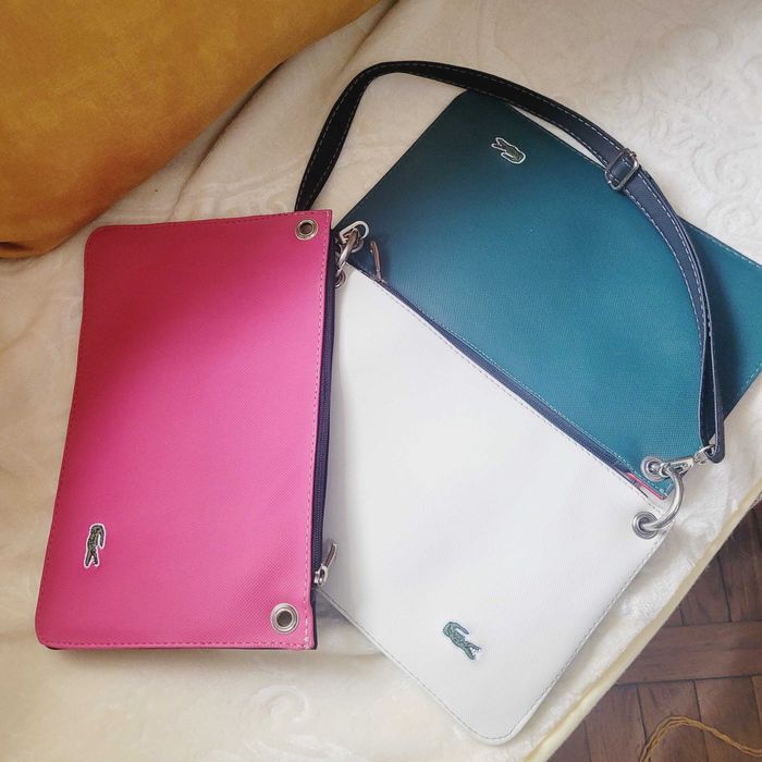 Poșetă Borseta Lacoste originala Dama Unisex reversibila 20x30cm Noua