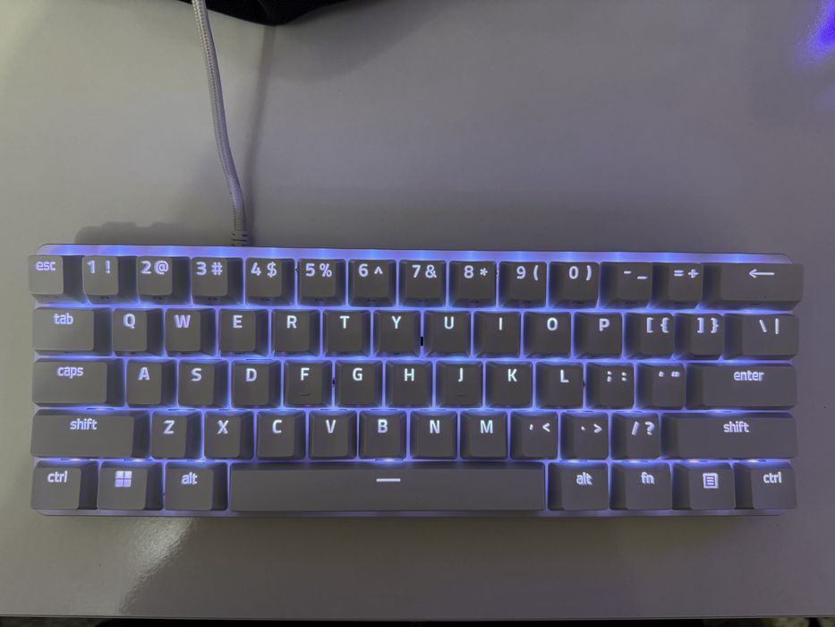 Механична клавиатура Razer- Huntsman Mini, Optical Red, Mercury