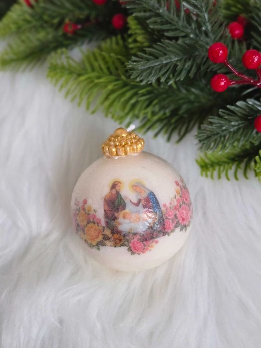 Lumanare cu Nasterea Domnului glob