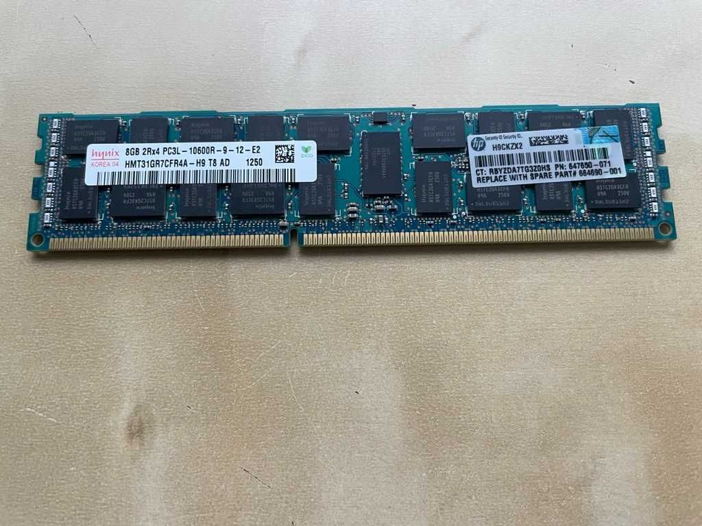 Kit memorie ram 64GB (8x8GB) DDR3 ECC PC3L-10600R 1333Mhz